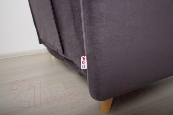 Изображение товара Диван DiArt Элли 1000 с подлокотниками (велюр Магия 57/ножки светлые)