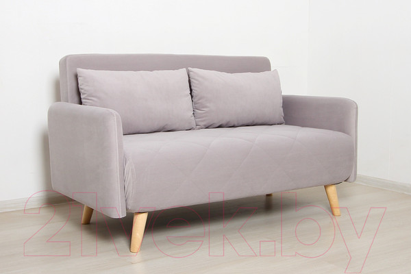 Изображение товара Диван DiArt Элли 1000 с подлокотниками (велюр Магия 53/ножки светлые)