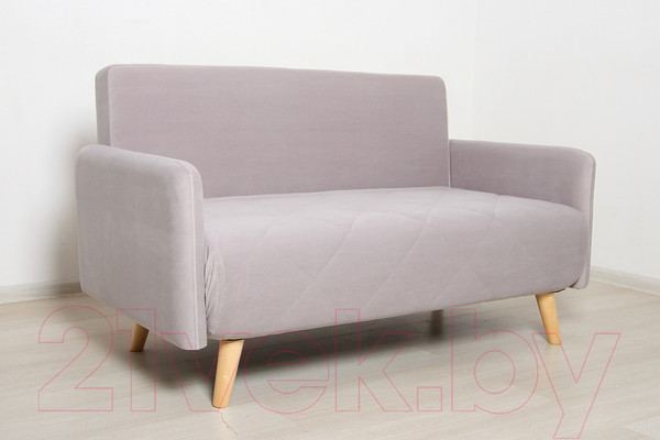 Изображение товара Диван DiArt Элли 1000 с подлокотниками (велюр Магия 53/ножки светлые)