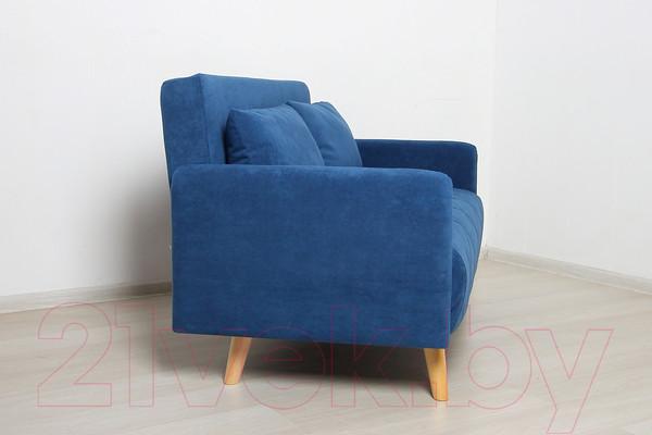 Изображение товара Диван DiArt Элли 1000 с подлокотниками (велюр Магия 82/ножки светлые)