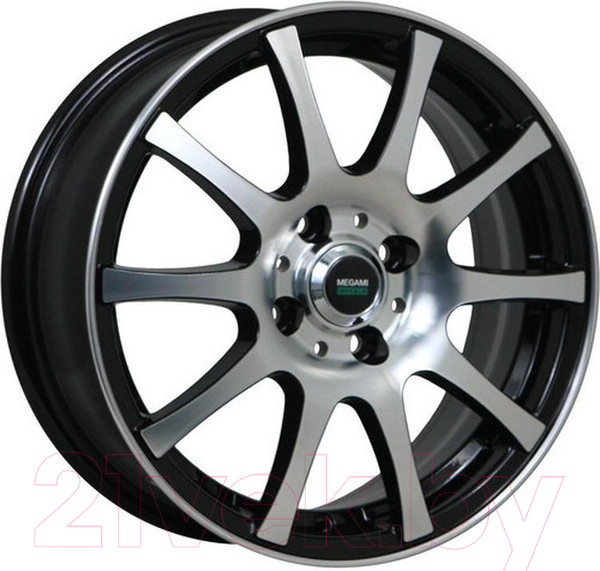 Изображение товара Литой диск Megami MGM-2 15x6" 5x100мм DIA 57.1мм ET 38мм BKF