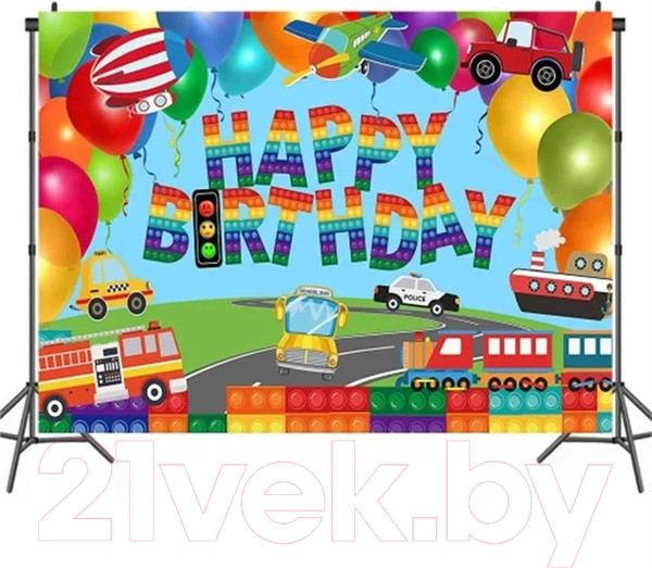 Изображение товара Фон тканевый Sundays Party Детский день рождения / 649900828A (210x180, разноцветный)