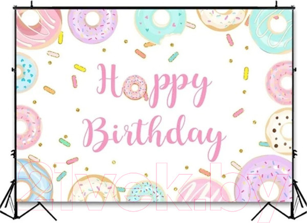 Изображение товара Фон тканевый Sundays Party Детский день рождения / 649900834A (150x100, розовый/разноцветный)