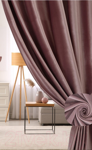 Изображение товара Комплект штор Soft Lines Бархат 9102G-A25 (180x250, пыльная роза)