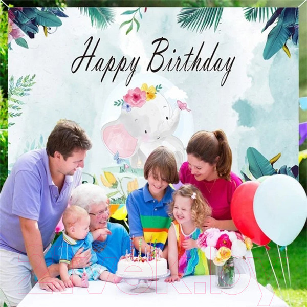 Изображение товара Фон тканевый Sundays Party Elephant / 649901010A (210x180, разноцветный)