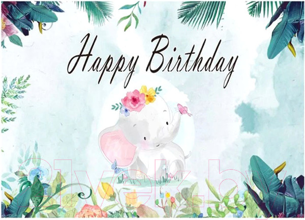 Изображение товара Фон тканевый Sundays Party Elephant / 649901010A (210x180, разноцветный)