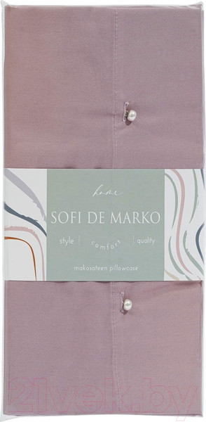 Изображение товара Наволочка Sofi de Marko Premium Mako 50х70 / Нав-Пм-лил-50х70 (лиловый)
