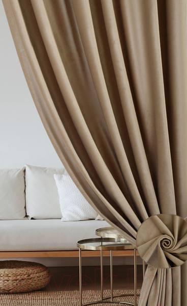 Изображение товара Комплект штор Soft Lines Бархат 9138-D2 (180x240, кофейный)