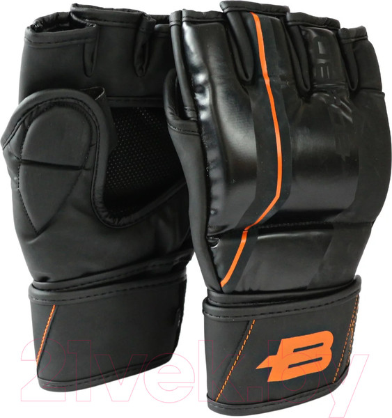 Изображение товара Перчатки для единоборств BoyBo B-series для ММА (S, черный/оранжевый)