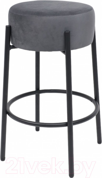 Изображение товара Табурет барный AksHome Bob (темно-серый велюр HCJ-40/черный)