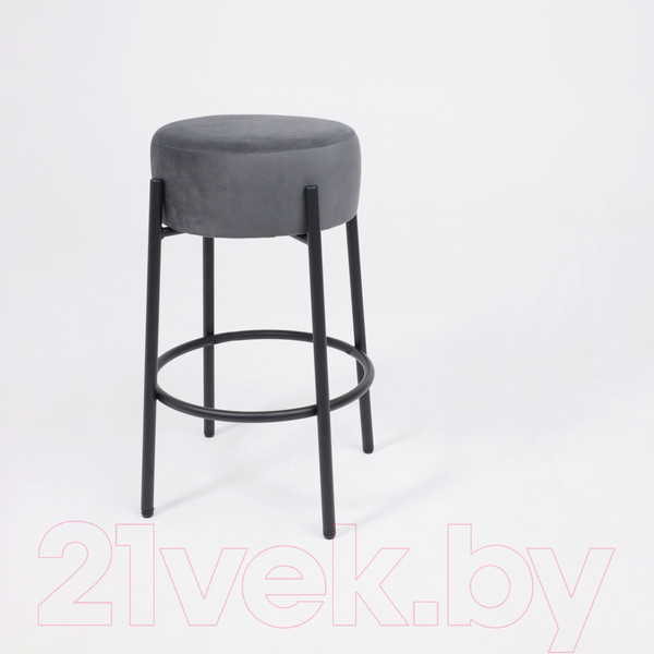 Изображение товара Табурет барный AksHome Bob (темно-серый велюр HCJ-40/черный)