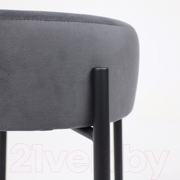 Изображение товара Табурет барный AksHome Bob (темно-серый велюр HCJ-40/черный)