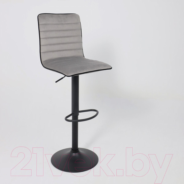 Изображение товара Стул барный AksHome Capri (серый велюр HCJ-38/черный велюр HCJ-50/черный)