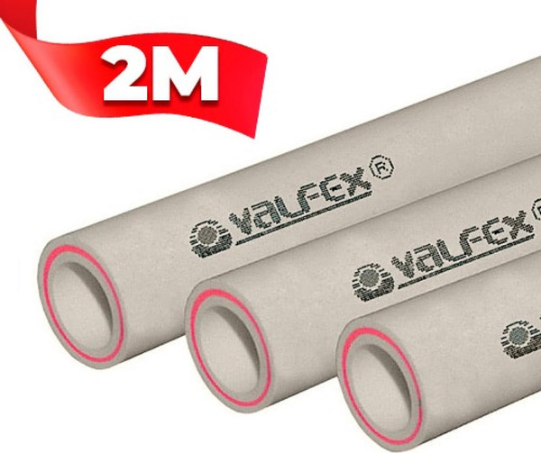 Изображение товара Труба водопроводная Valfex SDR 7.4 PN 20 ф25x3.5 2м / 101050252Г-PRO (серый)