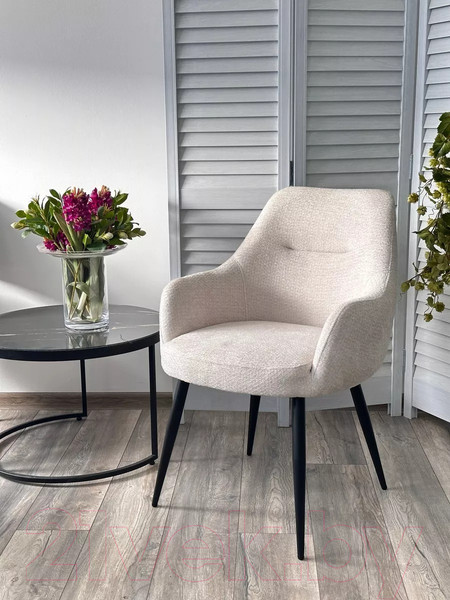 Изображение товара Стул M-City Stamen / 622M05480 (Davis Retro Bliss 02 светло-бежевый/черный)