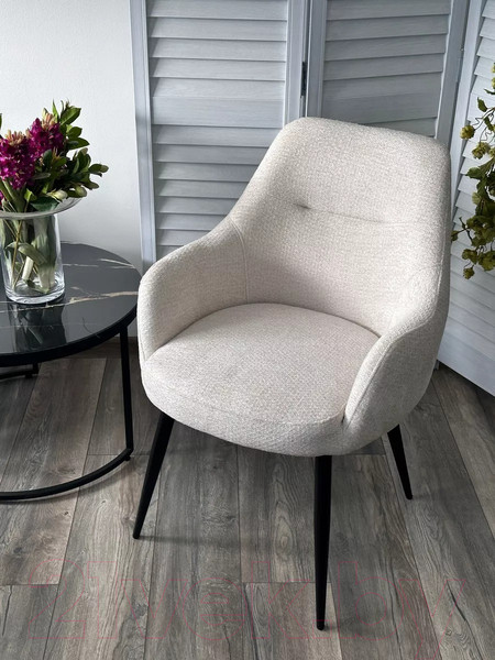 Изображение товара Стул M-City Stamen / 622M05480 (Davis Retro Bliss 02 светло-бежевый/черный)