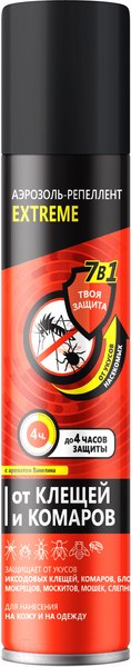 Изображение товара Аэрозоль от насекомых Extreme Репеллент 7в1 (150мл)
