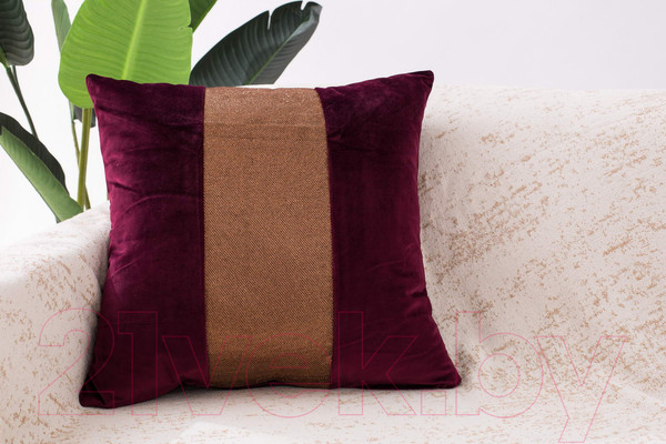 Изображение товара Наволочка декоративная Sofi de Marko Амели 45х45 / Нав-013-А-45х45 (марсала)