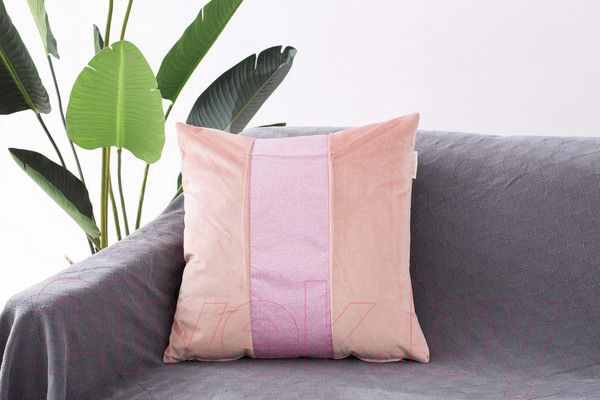 Изображение товара Наволочка декоративная Sofi de Marko Амели 45х45 / Нав-016-А-45х45 (пудровый)