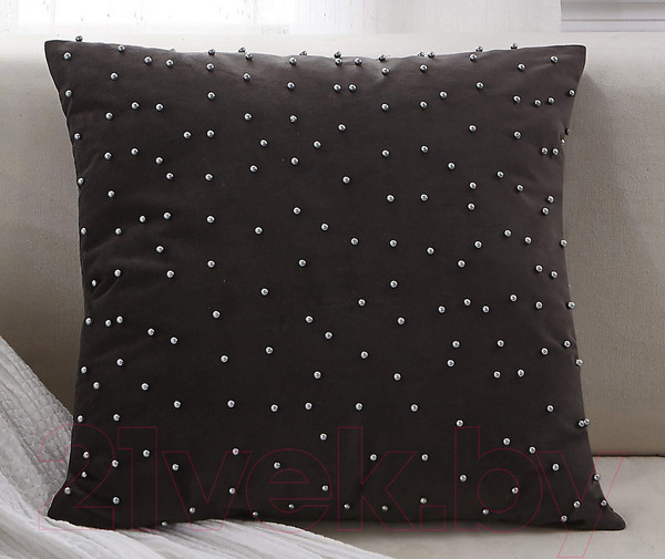 Изображение товара Наволочка декоративная Sofi de Marko Жемчуг 45х45 / Нав-Ж04а-45х45 (антрацитовый)