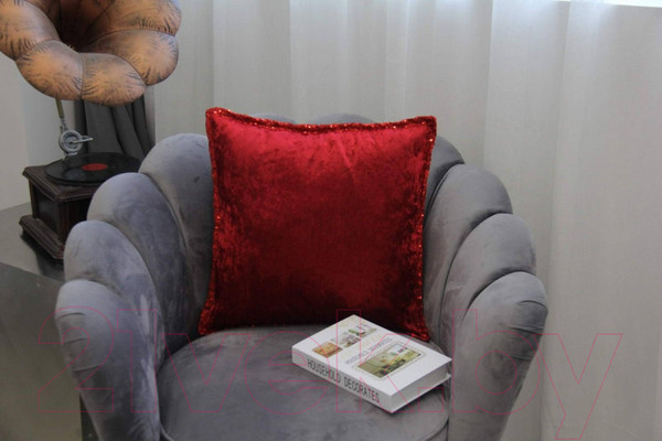 Изображение товара Наволочка декоративная Sofi de Marko Клаудия 45х45 / Нав-К09-45х45 (бордовый)