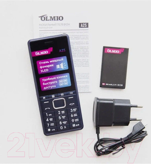 Изображение товара Мобильный телефон Olmio A25 (синий/черный)