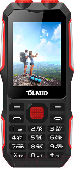 Изображение товара Мобильный телефон Olmio X02 (черный/красный)
