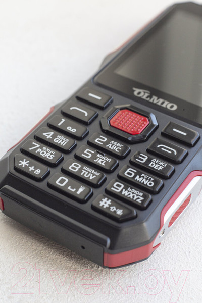 Изображение товара Мобильный телефон Olmio X02 (черный/красный)