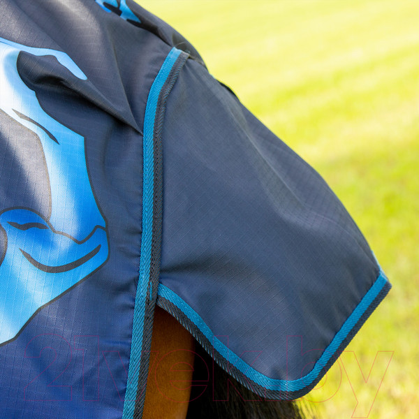 Изображение товара Попона для лошади Shires Tempest Original Lite / 9330C/BLUESKEL/84 (с капором, скелет)