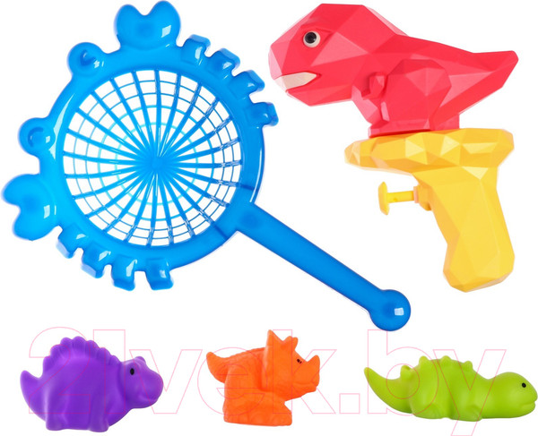 Изображение товара Набор игрушек для ванной Крошка Я Купание с динозаврами: брызгалка и рыбалка / 10095827 (5шт)