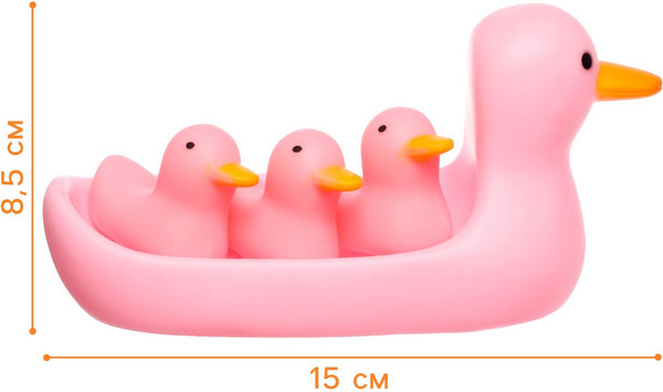Изображение товара Набор игрушек для ванной Крошка Я Мыльница: розовые уточки / 10095821 (4шт)