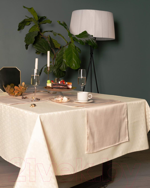 Изображение товара Скатерть Sofi de Marko Катрин 140х180 / СК-КТкр-140х180 (кремовый)