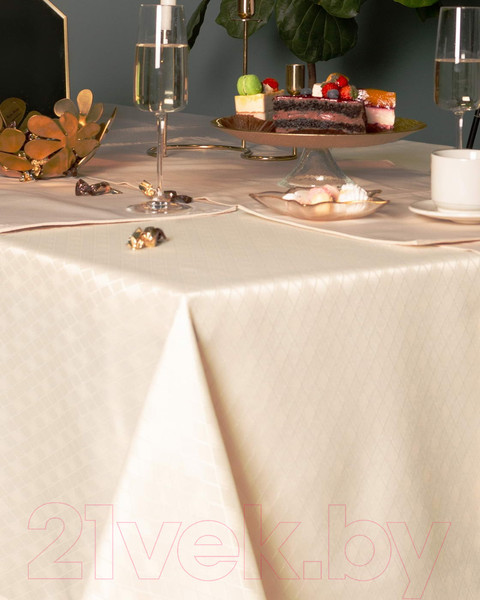Изображение товара Скатерть Sofi de Marko Катрин 140х180 / СК-КТкр-140х180 (кремовый)
