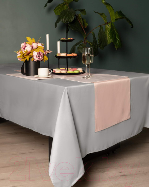 Изображение товара Скатерть Sofi de Marko Серенити 140х180 / СК-СНс-140х180 (серый)