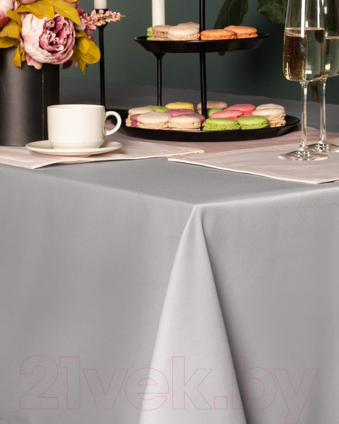 Изображение товара Скатерть Sofi de Marko Серенити 140х180 / СК-СНс-140х180 (серый)