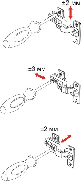 Изображение товара Петля мебельная AKS 45 градусов без доводчика 45мм планка h2 slide-on без еврошурупа (угловая)