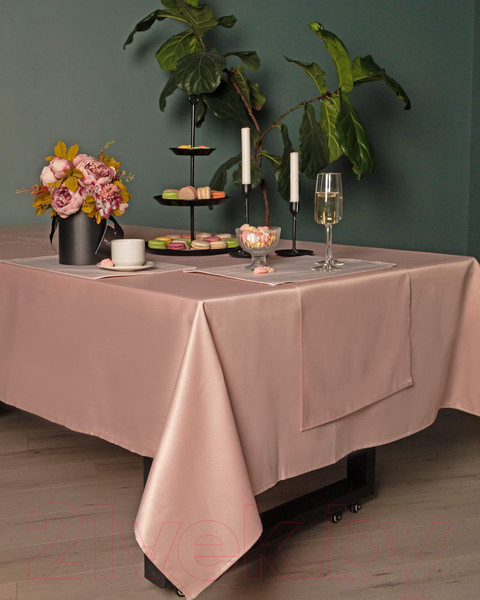 Изображение товара Скатерть Sofi de Marko Серенити 150х220 / СК-СНпр-150х220 (пепельно-розовый)