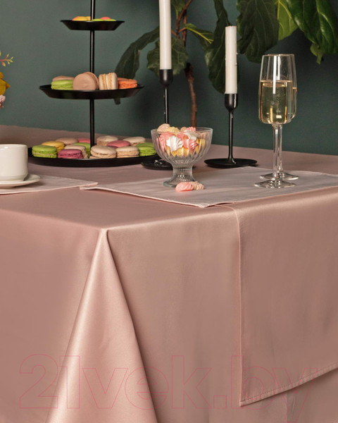 Изображение товара Скатерть Sofi de Marko Серенити 150х220 / СК-СНпр-150х220 (пепельно-розовый)