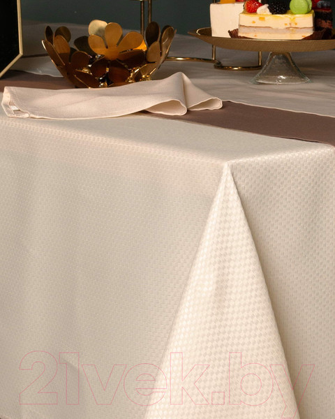 Изображение товара Скатерть Sofi de Marko Ирида 160см / СК-ИРкр-Д160 (кремовый)