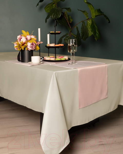 Изображение товара Скатерть Sofi de Marko Серенити 160см / СК-СНкр-Д160 (кремовый)