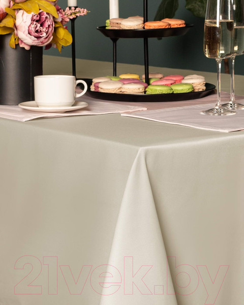 Изображение товара Скатерть Sofi de Marko Серенити 160см / СК-СНкр-Д160 (кремовый)