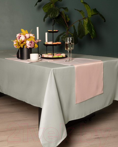 Изображение товара Скатерть Sofi de Marko Серенити 160см / СК-СНсс-Д160 (светло-серый)