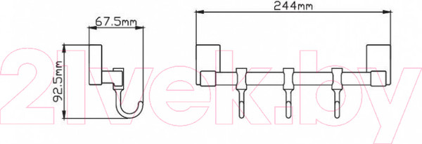 Изображение товара Крючок для ванной Wisent WP2715-3