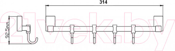 Изображение товара Крючок для ванной Wisent WP2715-4