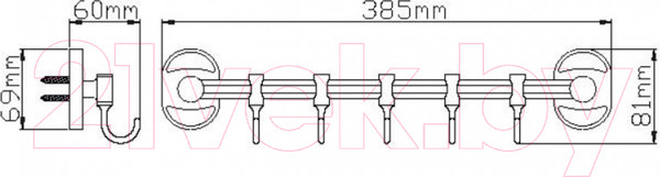 Изображение товара Крючок для ванной Wisent WP2815-5
