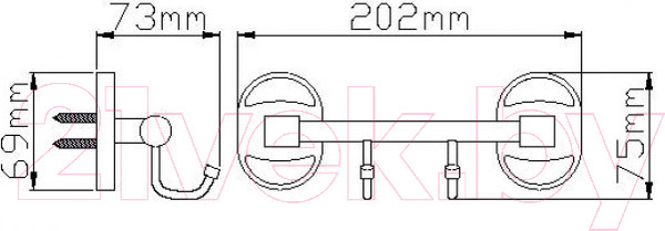Изображение товара Крючок для ванной Wisent WP2816-2