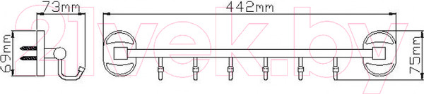 Изображение товара Планка для крючков Wisent WP2816-6