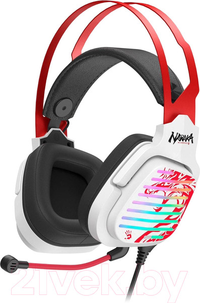 Изображение товара Наушники-гарнитура A4Tech Bloody G560 (белый/красный)