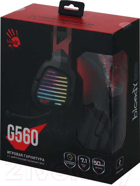 Изображение товара Наушники-гарнитура Bloody G560 (черный/красный)