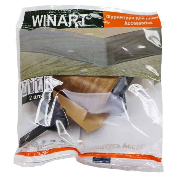 Изображение товара Уголок для плинтуса Winart Tera 711 72мм Дуб Антрацит (2шт, наружный, блистер)